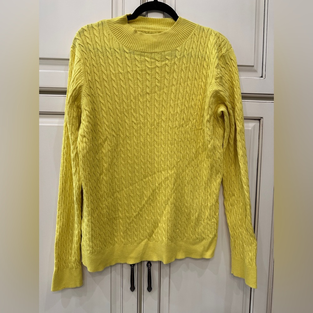 Amazon Essentials Vibrant Yellow Cable Knit Sweater